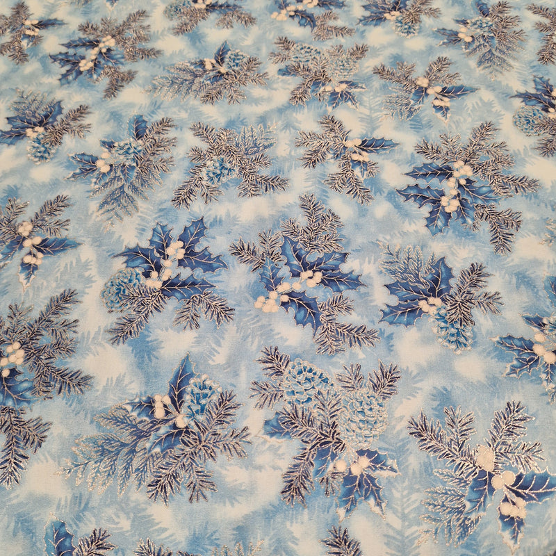 Robert Kaufman - Patchworkstof Holiday Flourish 14 Sky - 19919-63
