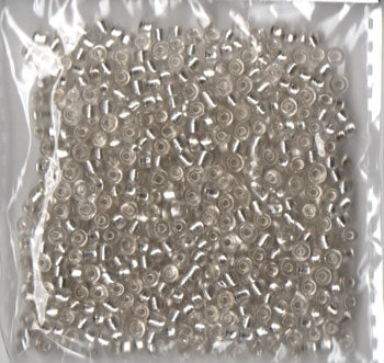Danmore - Glasperler 2,5 Mm. - Sølv Transparent