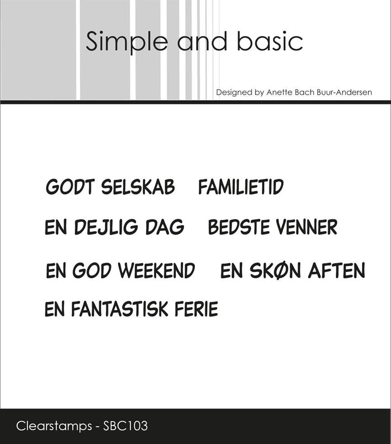 Simple and Basic - Stempel Dansk Tekst - SBC103