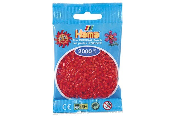 Hama - Mini Perler 2000 Stk. Rød - 501-05