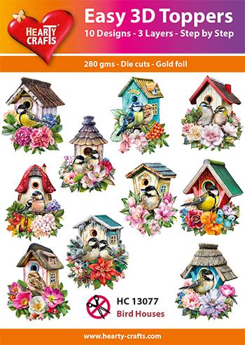 Hearty Crafts - Easy 3D Toppers Bird Houses - HC 13077