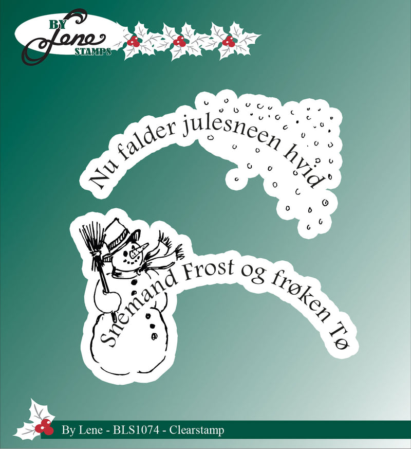 By Lene - Stempel Nu Falder Julesneen Hvid - BLS1074