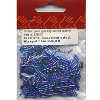 Danmore - Glasstift 2 x 9 Mm. - Azurblå