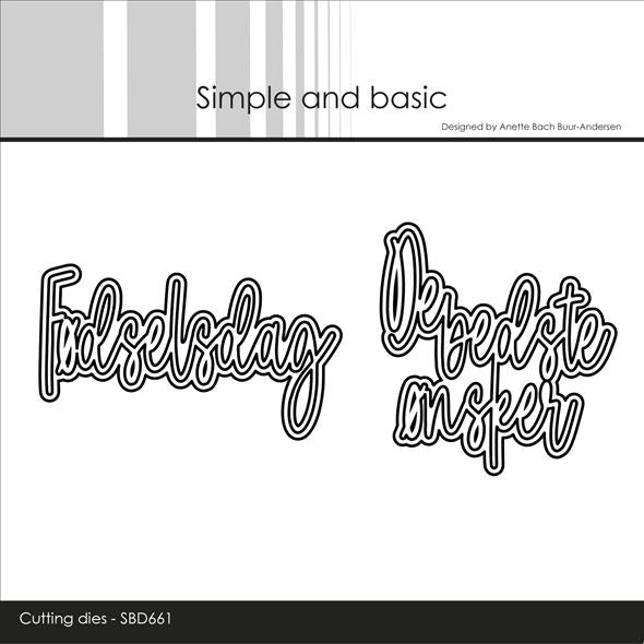 Simple and Basic dies "Fødselsdag / De bedste ønsker" SBD661