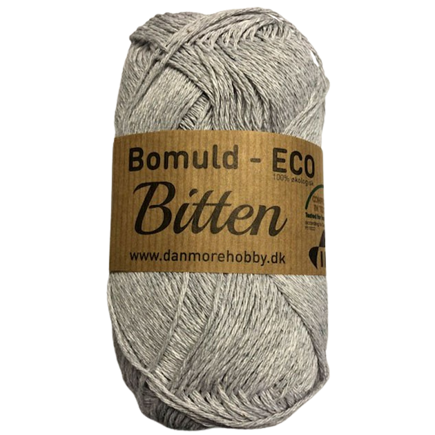 Bitten - Garn Bomuld - Gråmeleret