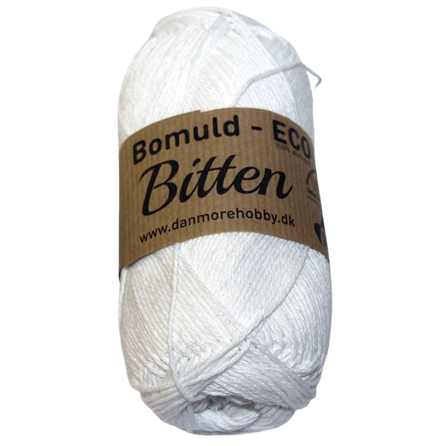 Bitten - Garn Bomuld - Hvid