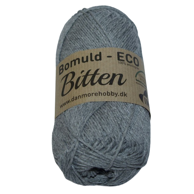 Bitten - Garn Bomuld - Grå