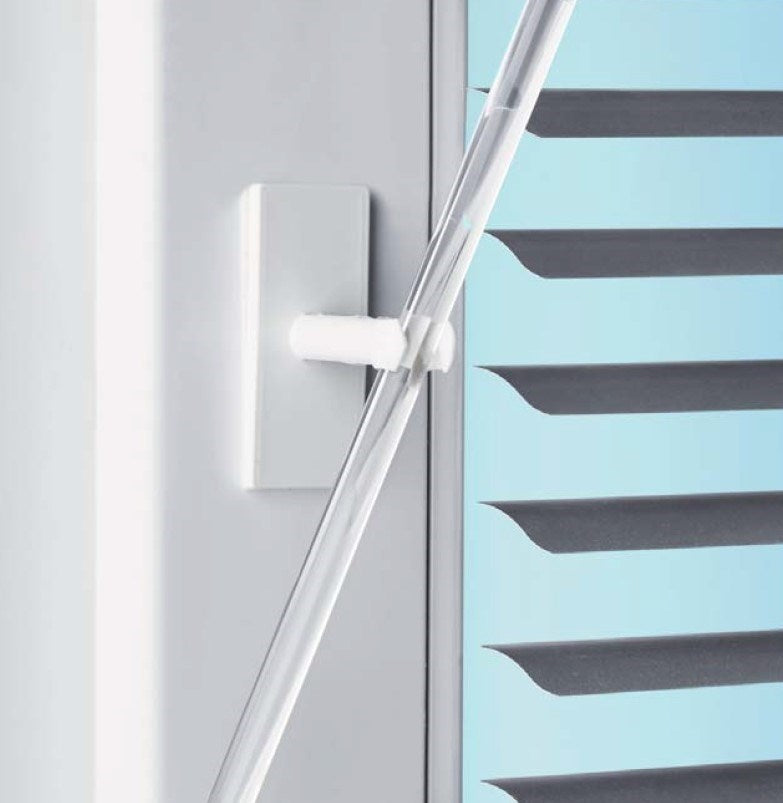 Drejestangholder Hvid Selvklæbende - Pr. Stk.