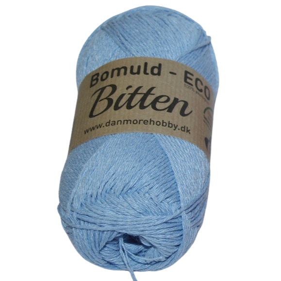 Bitten - Garn Bomuld - Babyblå
